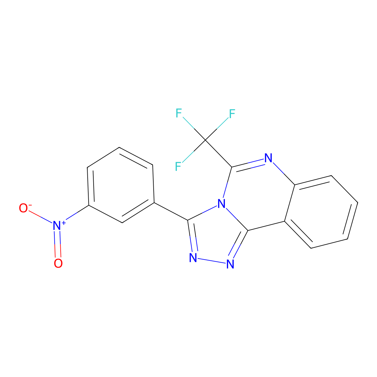 3-(3-Nitrophenyl)-5-(trifluoromethyl)-[1,2,4]triazolo[4,3-c]quinazoline molecular structure, CAS 303149-04-4