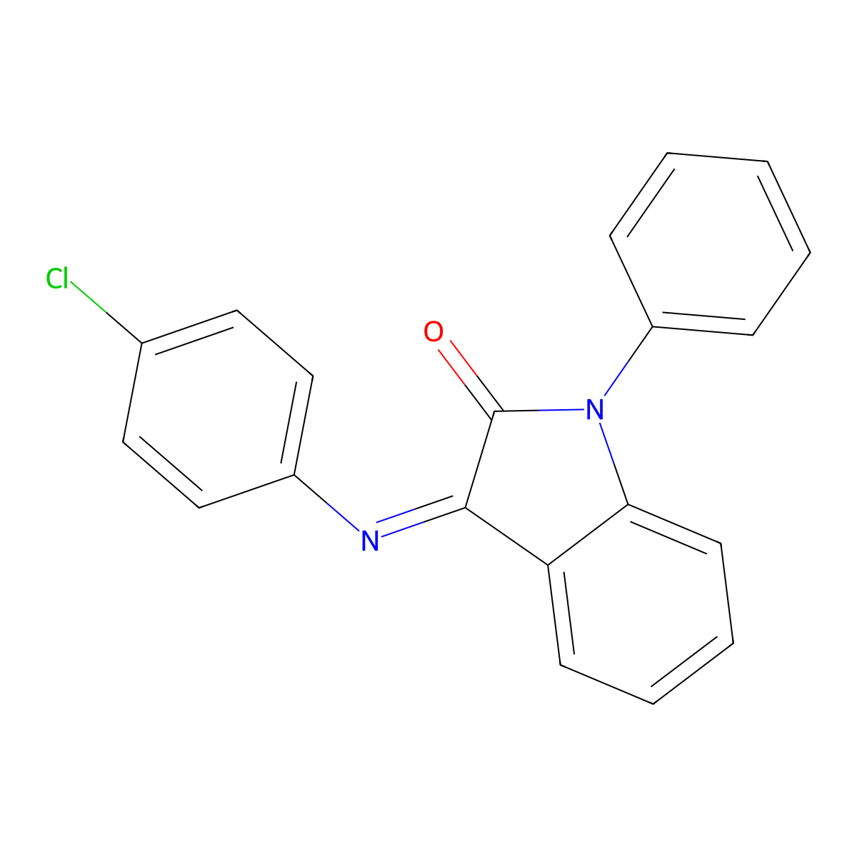 3-(4-Chlorophenyl)imino-1-phenylindol-2-one molecular structure, CAS 303149-12-4