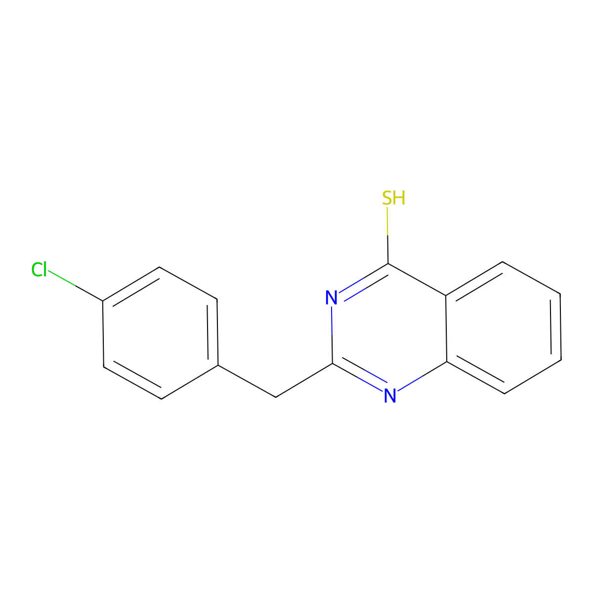 2-(4-Chlorobenzyl)-4-quinazolinethiol molecular structure, CAS 303149-23-7