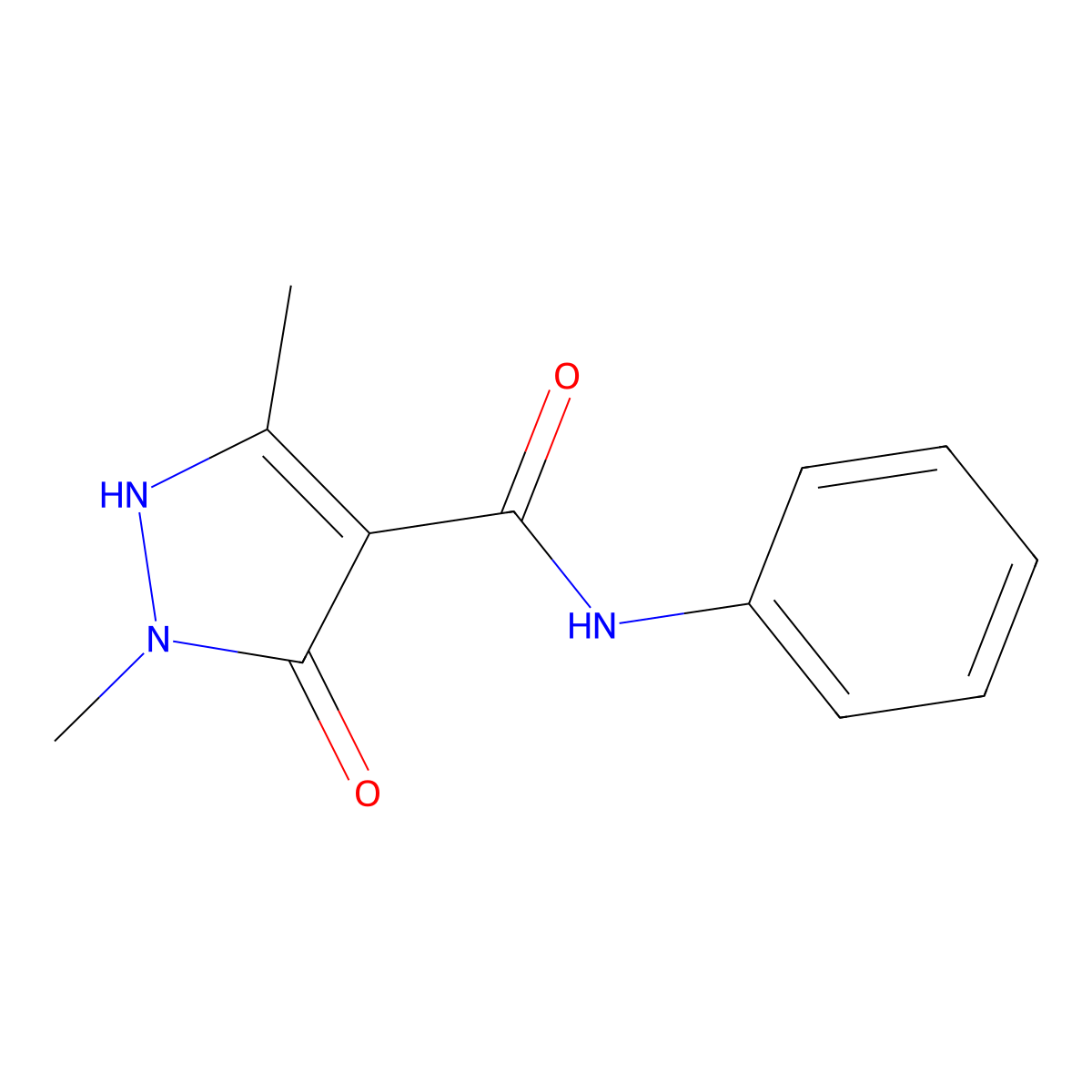 5-hydroxy-1,3-dimethyl-N-phenyl-1H-pyrazole-4-carboxamide molecular structure, CAS 303149-59-9