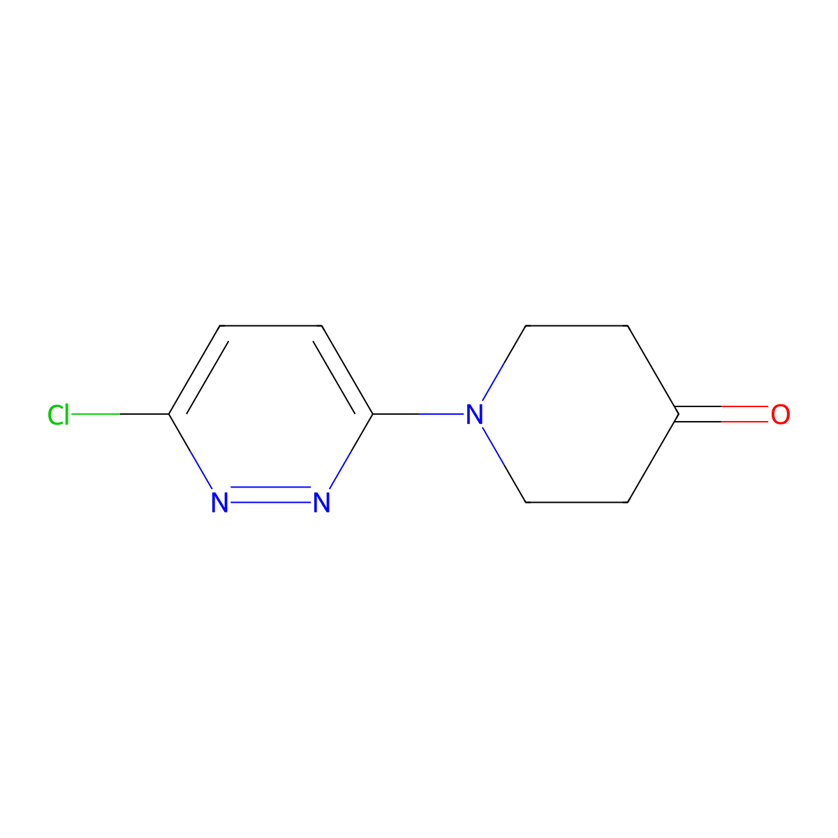 1-(6-Chloropyridazin-3-yl)piperidin-4-one molecular structure, CAS 303149-95-3