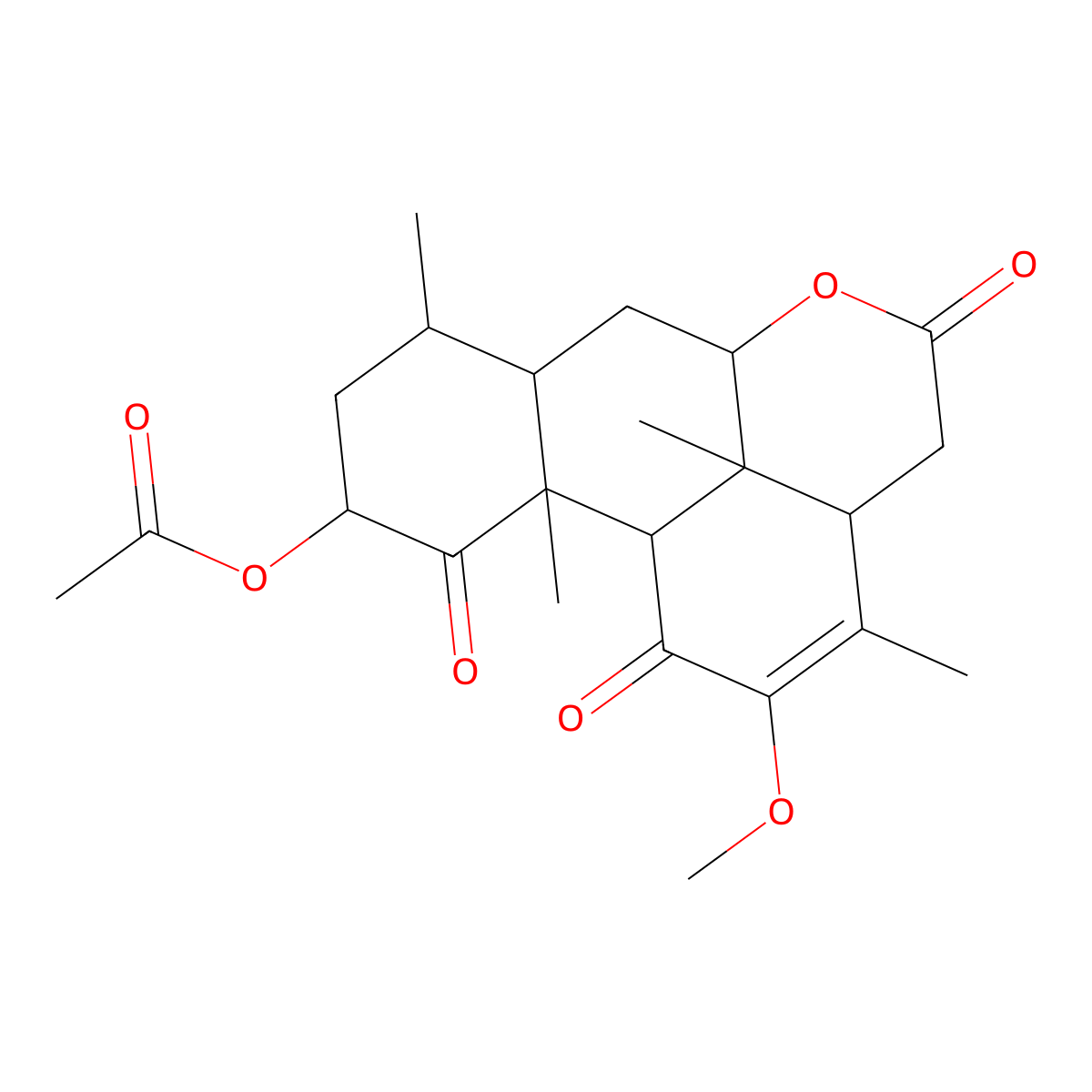(-)-Picrasin B acetate molecular structure, CAS 30315-04-9