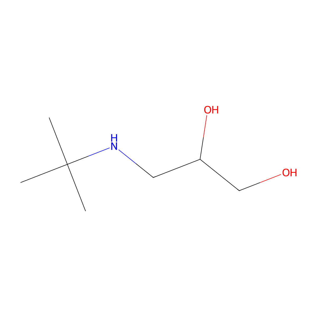 (S)-3-(tert-Butylamino)propane-1,2-diol molecular structure, CAS 30315-46-9