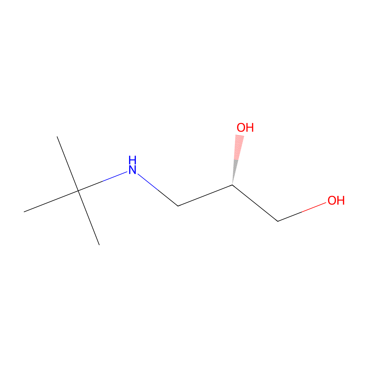 (S)-3-(tert-Butylamino)propane-1,2-diol molecular structure, CAS 30315-46-9