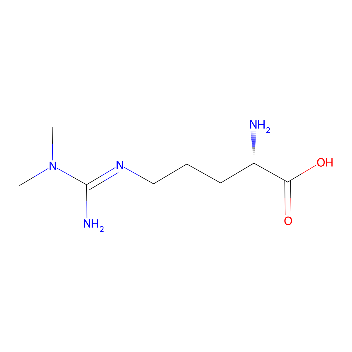 N,N-Dimethylarginine molecular structure, CAS 30315-93-6
