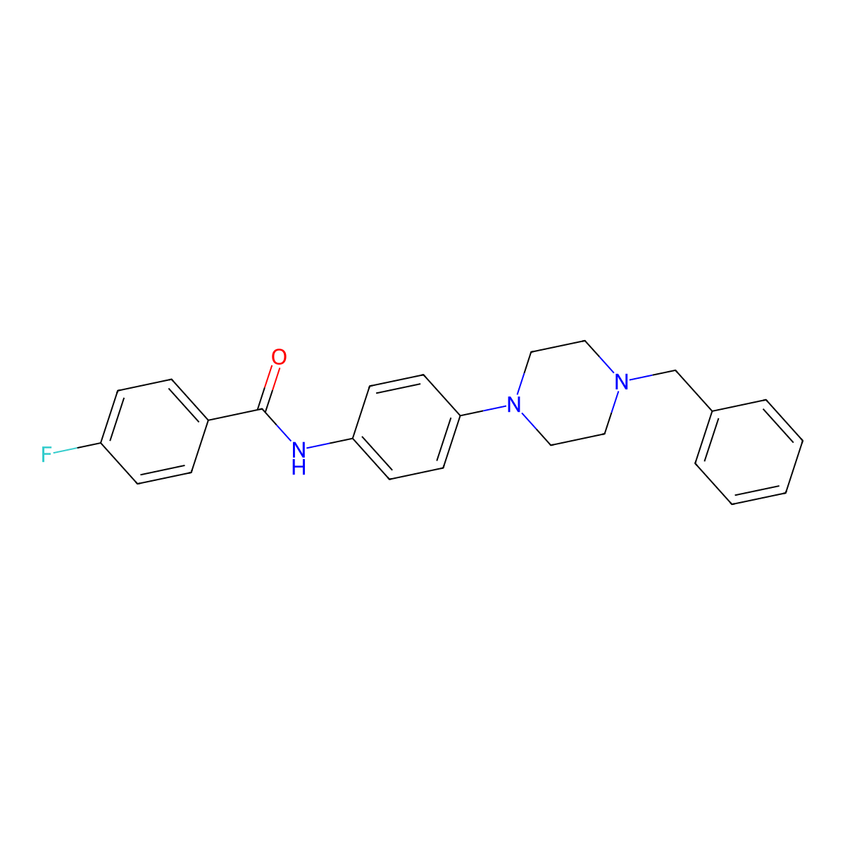 N-[4-(4-benzylpiperazin-1-yl)phenyl]-4-fluorobenzamide molecular structure, CAS 303151-00-0