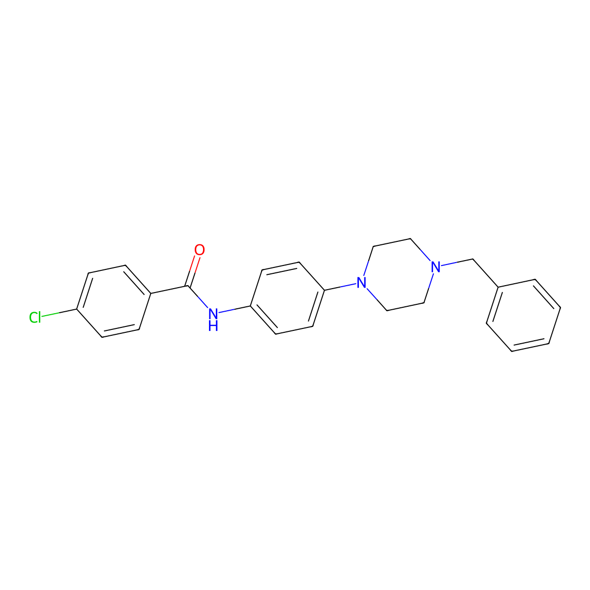 N-[4-(4-benzylpiperazin-1-yl)phenyl]-4-chlorobenzamide molecular structure, CAS 303151-11-3
