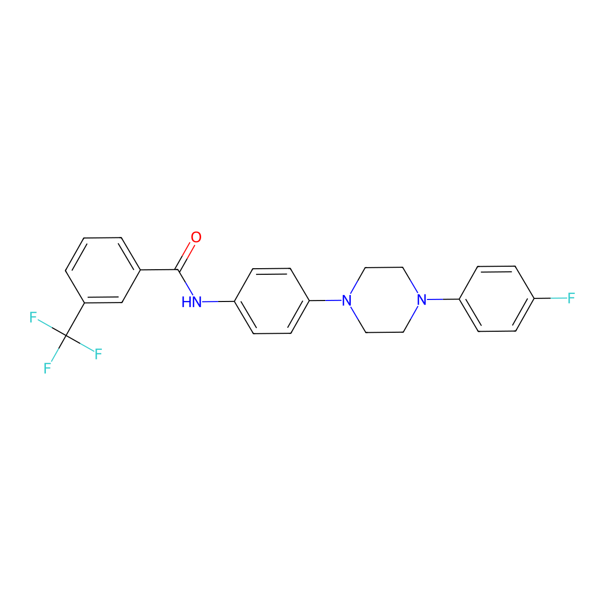 N-{4-[4-(4-fluorophenyl)piperazino]phenyl}-3-(trifluoromethyl)benzenecarboxamide molecular structure, CAS 303151-19-1