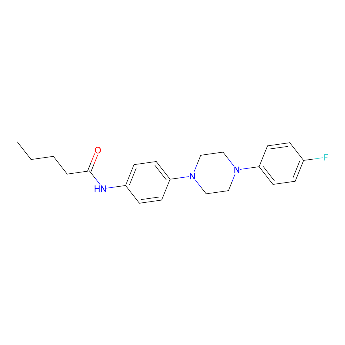 N-{4-[4-(4-fluorophenyl)piperazino]phenyl}pentanamide molecular structure, CAS 303151-20-4
