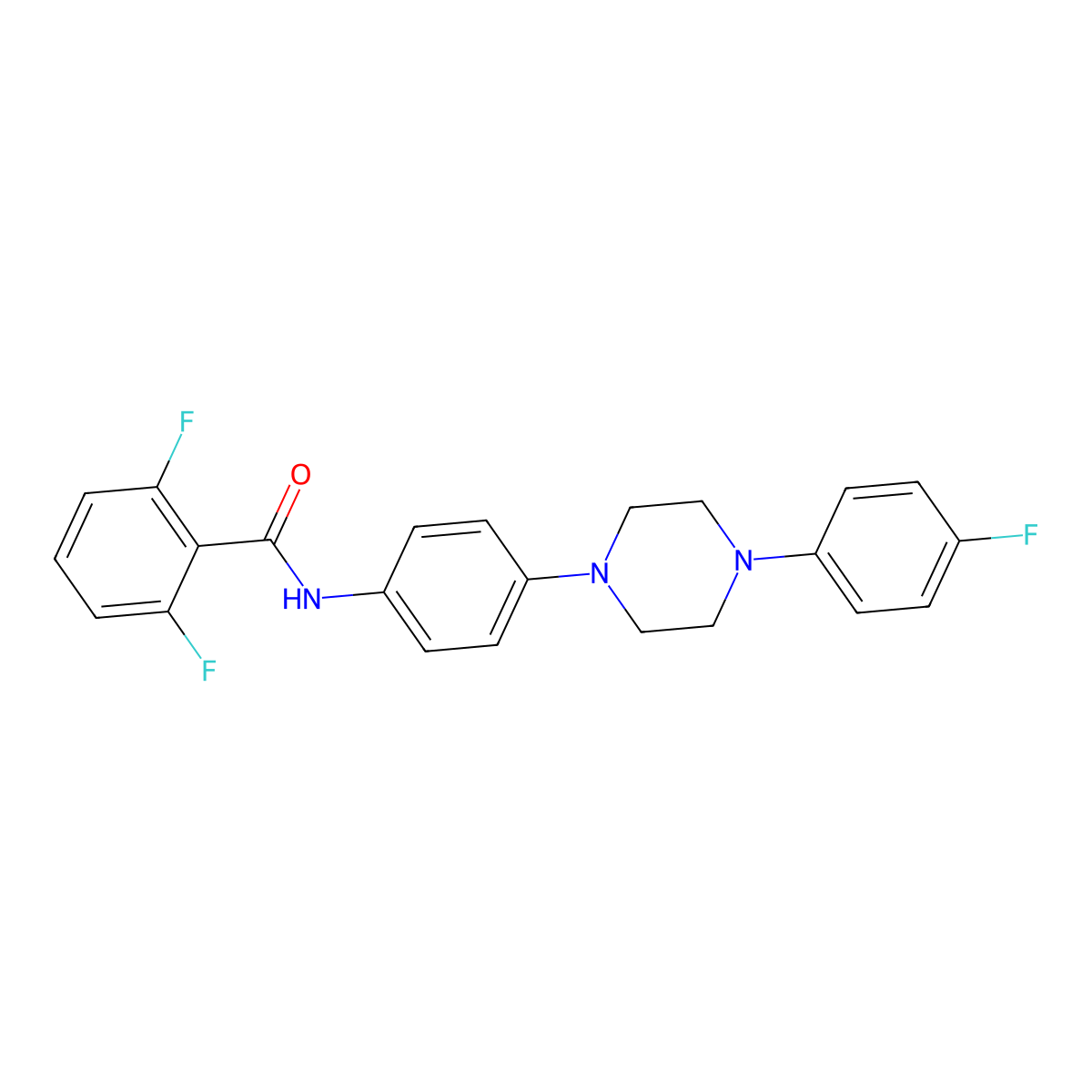 2,6-difluoro-N-{4-[4-(4-fluorophenyl)piperazino]phenyl}benzenecarboxamide molecular structure, CAS 303151-22-6