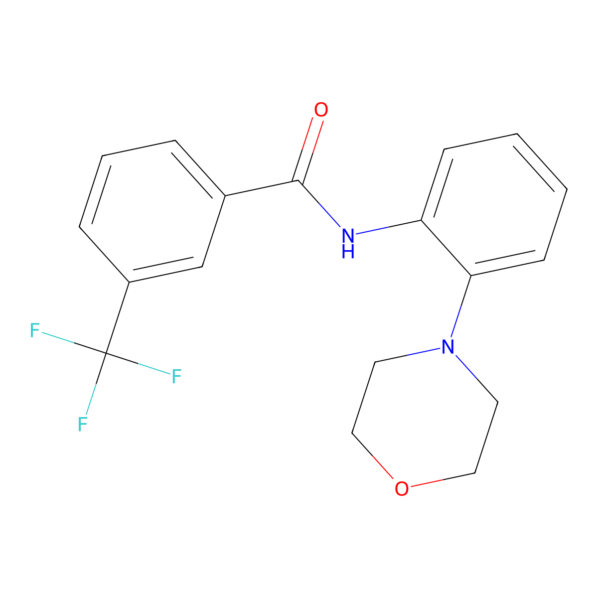 N-(2-morpholinophenyl)-3-(trifluoromethyl)benzenecarboxamide molecular structure, CAS 303151-32-8