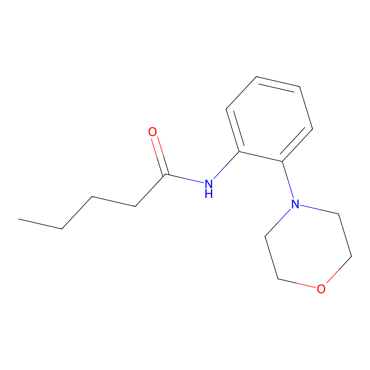 N-(2-morpholinophenyl)pentanamide molecular structure, CAS 303151-46-4