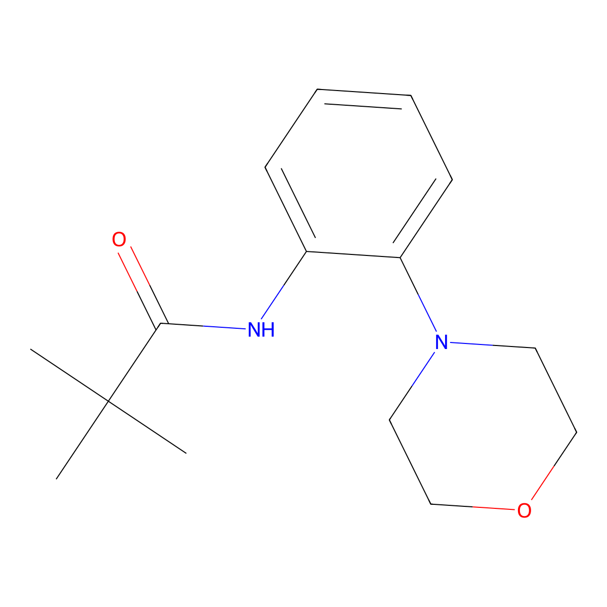 2,2-dimethyl-N-(2-morpholin-4-ylphenyl)propanamide molecular structure, CAS 303151-47-5
