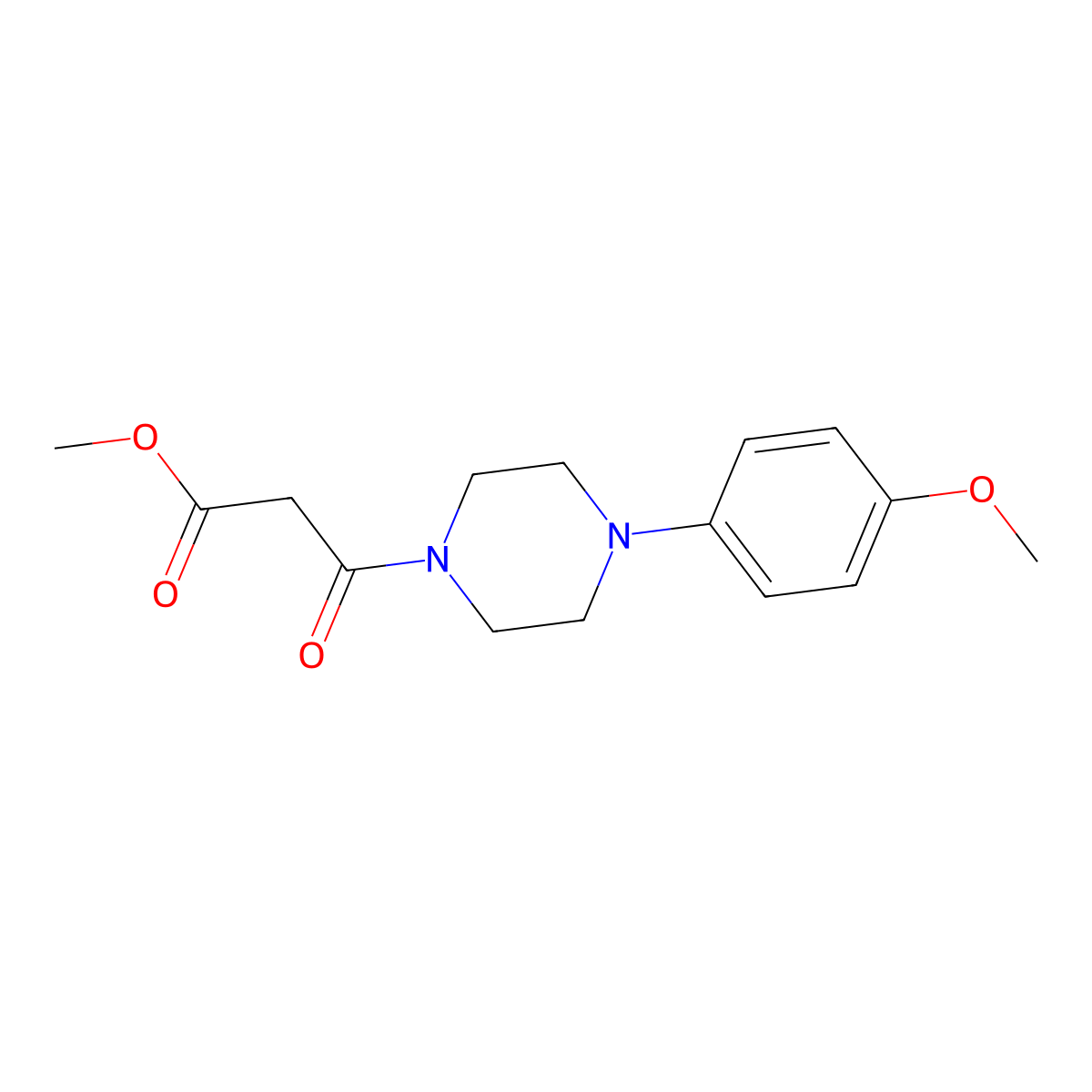 Methyl 3-[4-(4-methoxyphenyl)piperazin-1-yl]-3-oxopropanoate molecular structure, CAS 303151-62-4