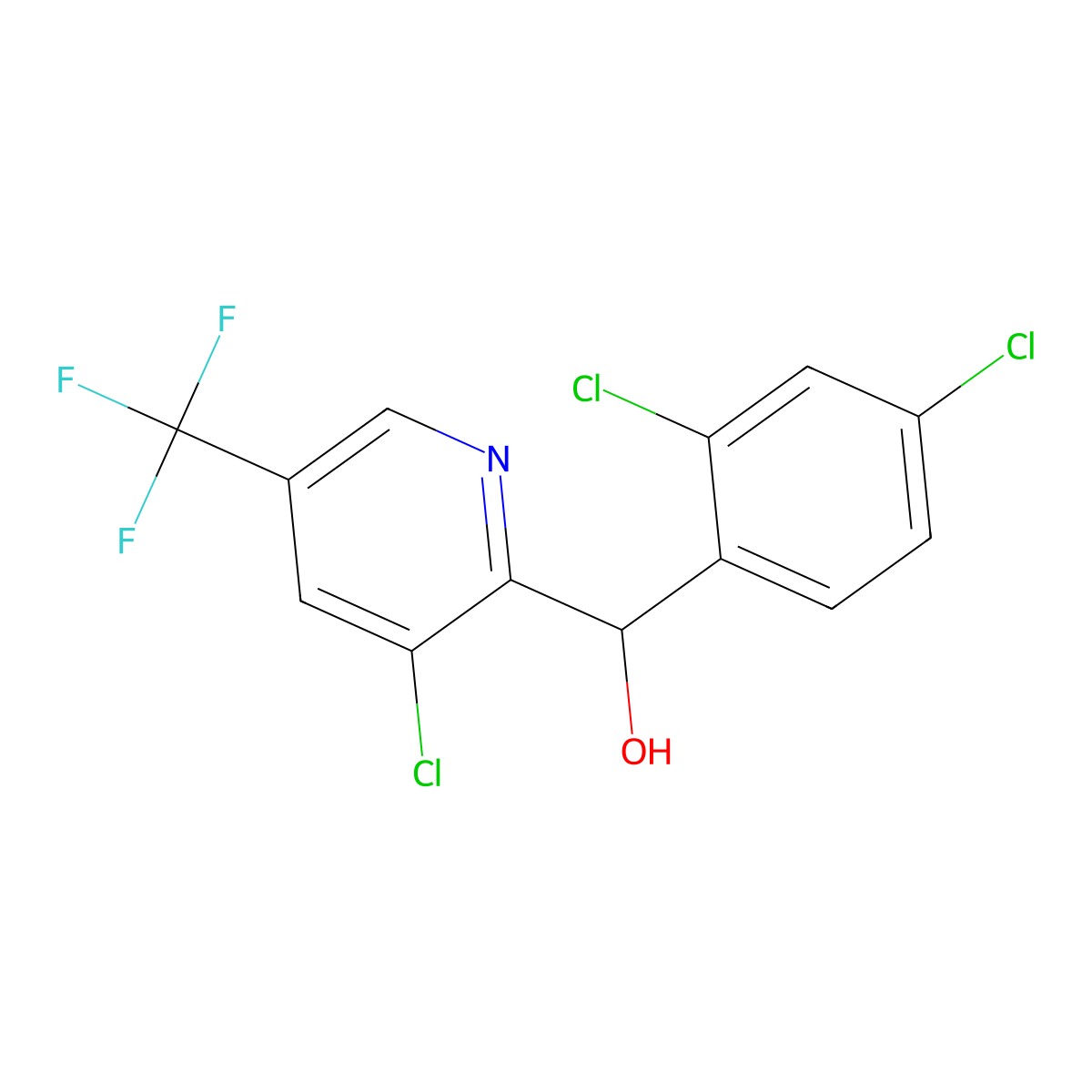[3-Chloro-5-(trifluoromethyl)-2-pyridinyl](2,4-dichlorophenyl)methanol molecular structure, CAS 303151-76-0