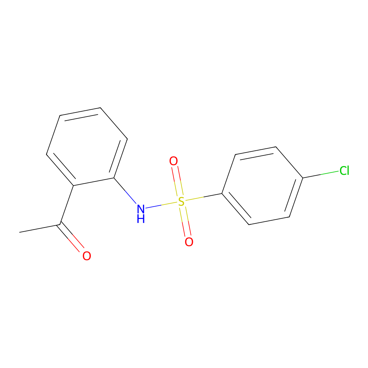 N-(2-acetylphenyl)-4-chlorobenzenesulfonamide molecular structure, CAS 303152-31-0