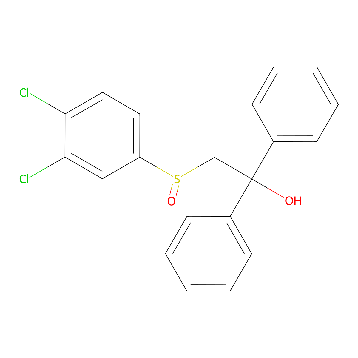 2-[(3,4-Dichlorophenyl)sulfinyl]-1,1-diphenyl-1-ethanol molecular structure, CAS 303152-61-6