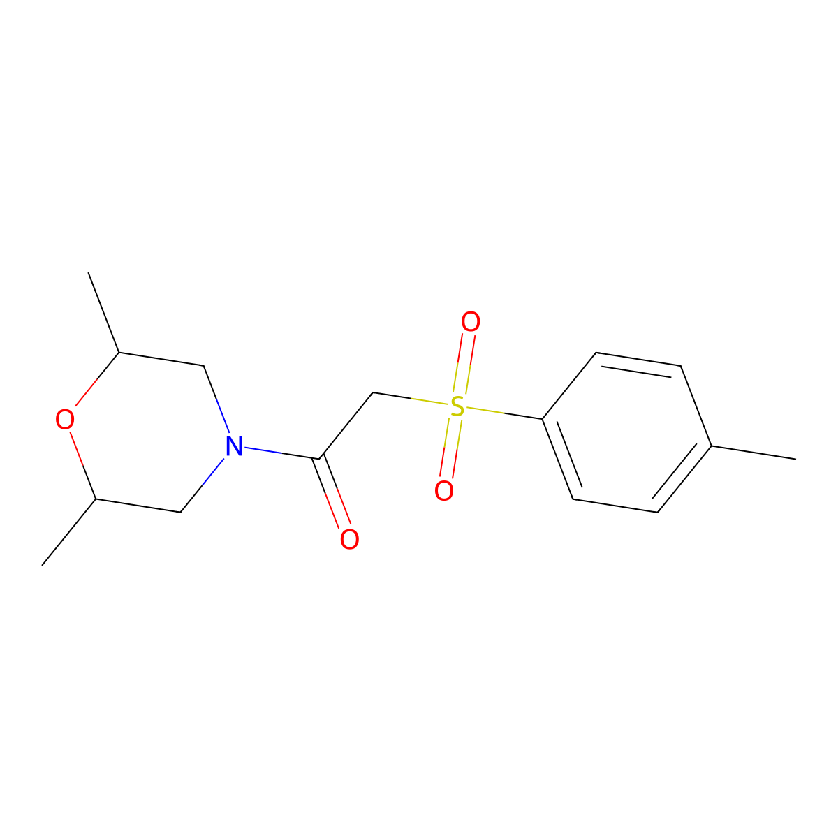 1-(2,6-Dimethyl-4-morpholinyl)-2-[(4-methylphenyl)sulfonyl]ethanone molecular structure, CAS 303152-64-9