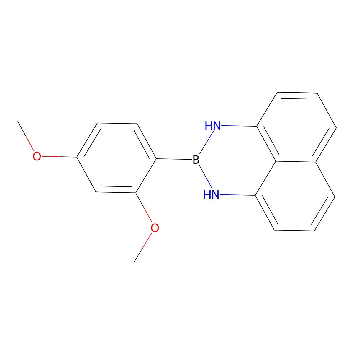 2-(2,4-Dimethoxyphenyl)-2,3-dihydro-1H-naphtho[1,8-DE][1,3,2]diazaborinine molecular structure, CAS 3031591-39-3