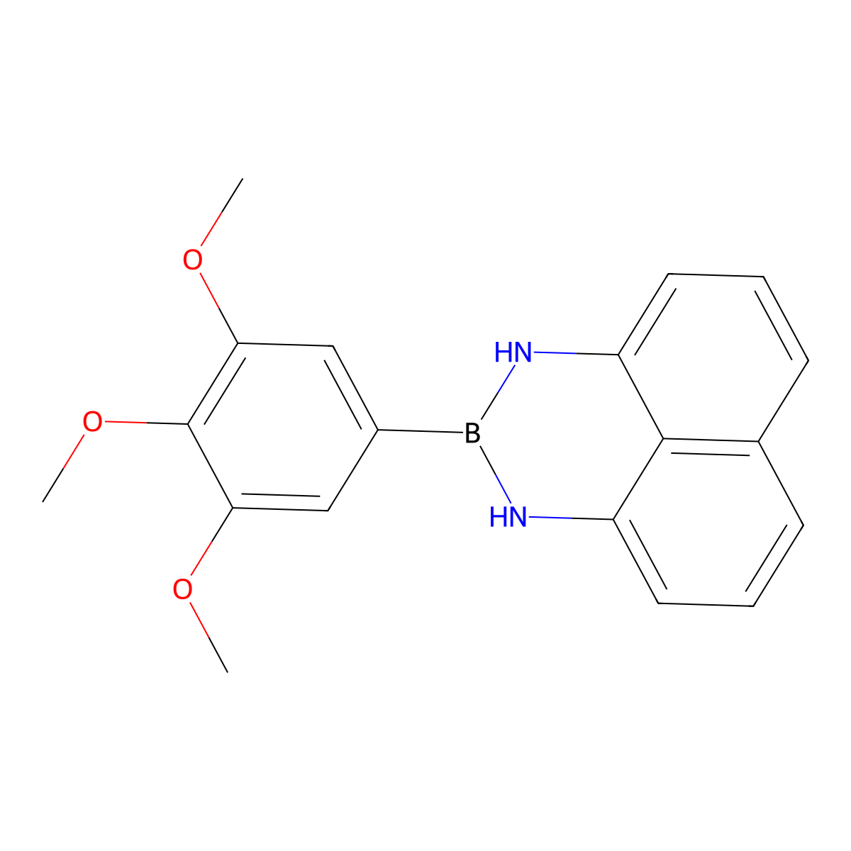 2-(3,4,5-Trimethoxyphenyl)-2,3-dihydro-1H-naphtho[1,8-DE][1,3,2]diazaborinine molecular structure, CAS 3031591-40-6