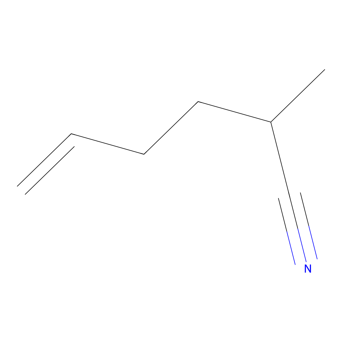 2-Methyl-5-hexenenitrile molecular structure, CAS 30316-00-8