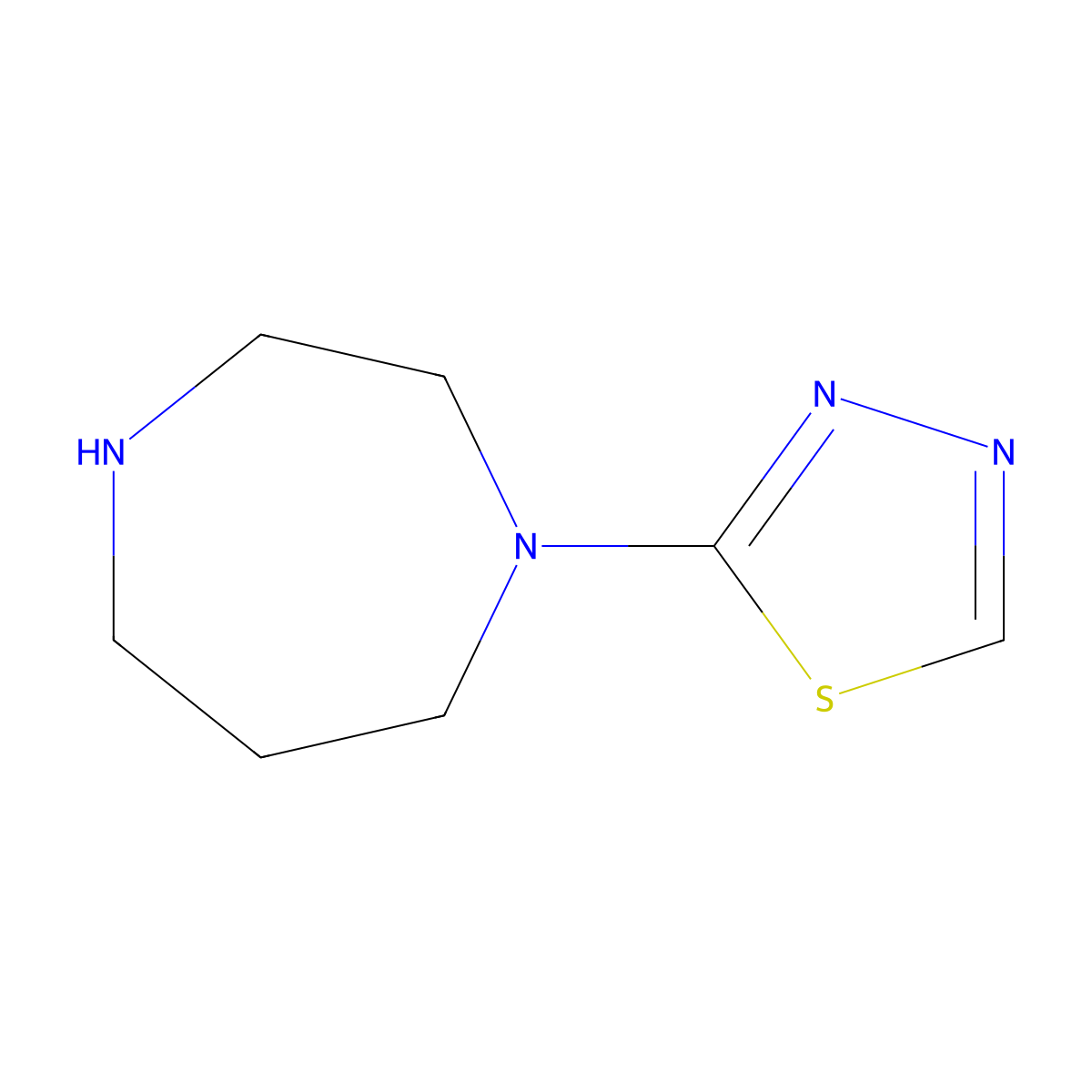 1-(1,3,4-Thiadiazol-2-yl)-1,4-diazepane molecular structure, CAS 303160-12-5