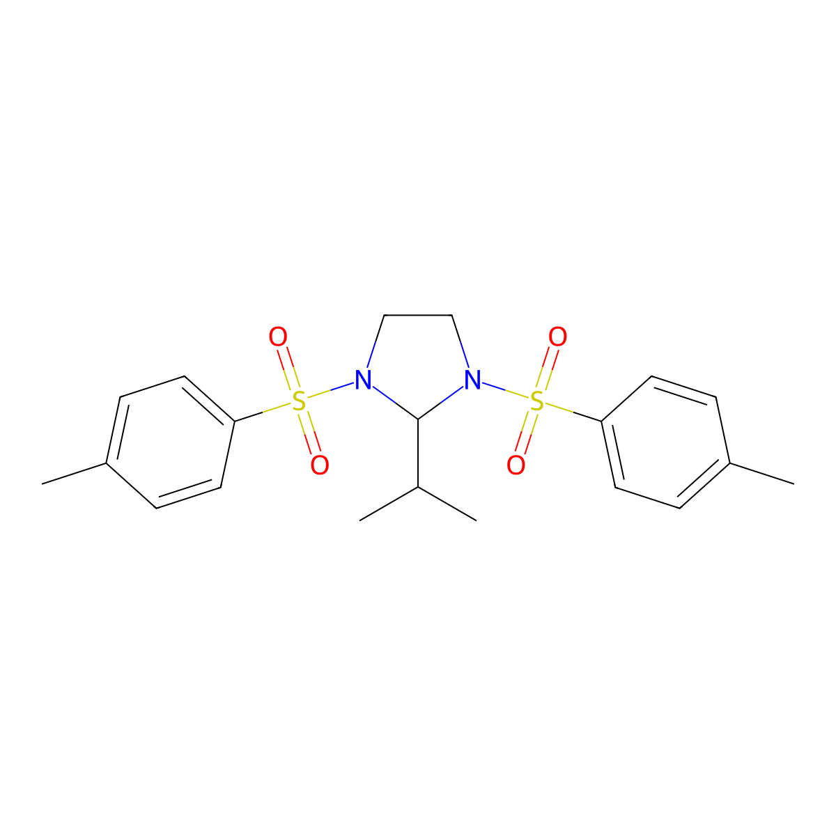 1,3-Bis-(4-methylphenyl)sulfonyl-2-propan-2-ylimidazolidine molecular structure, CAS 303172-68-1