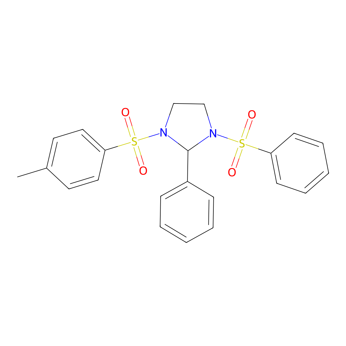 1-[(4-Methylphenyl)sulfonyl]-2-phenyl-3-(phenylsulfonyl)imidazolidine molecular structure, CAS 303172-74-9
