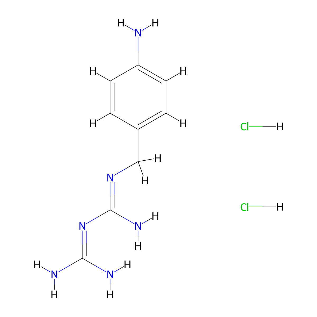 N-(4-Aminobenzyl)biguanide Dihydrochloride molecular structure, CAS 3031765-14-4