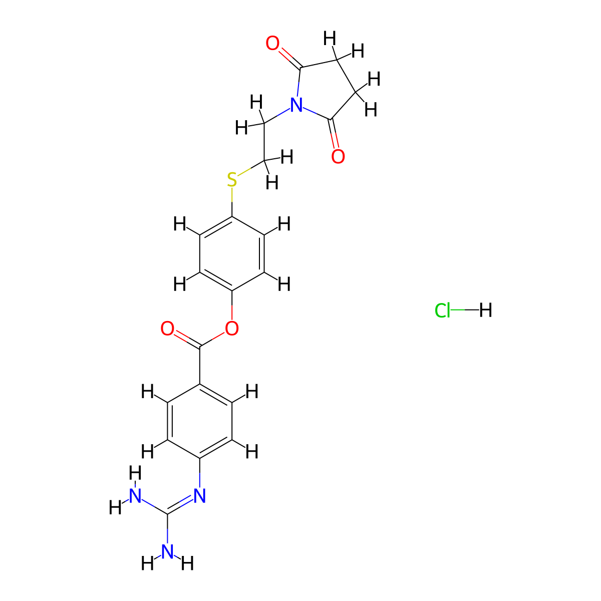 Patamostat HCl molecular structure, CAS 3031765-17-7
