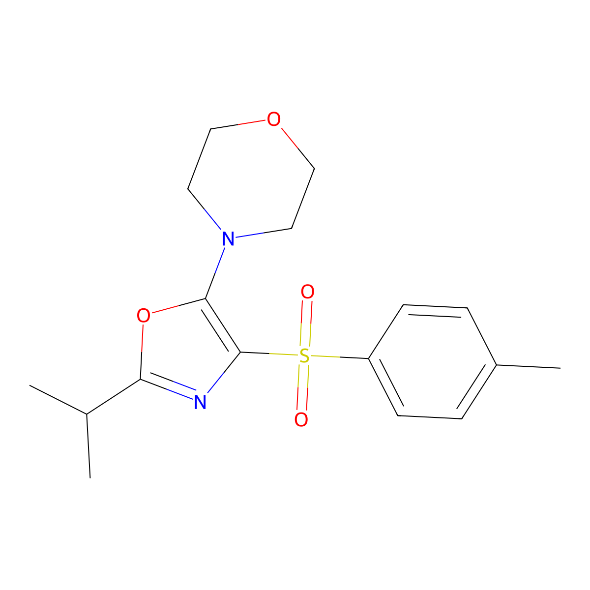 2-(Methylethyl)-4-[(4-methylphenyl)sulfonyl]-5-morpholin-4-yl-1,3-oxazole molecular structure, CAS 303177-30-2
