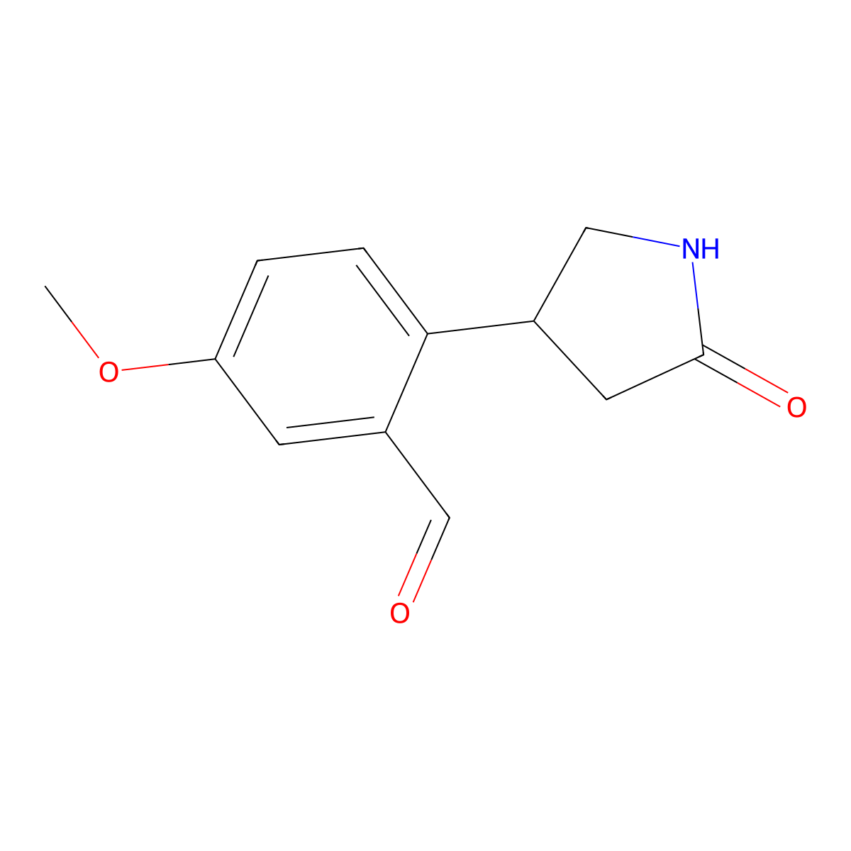 5-Methoxy-2-(5-oxopyrrolidin-3-YL)benzaldehyde molecular structure, CAS 3031787-54-6