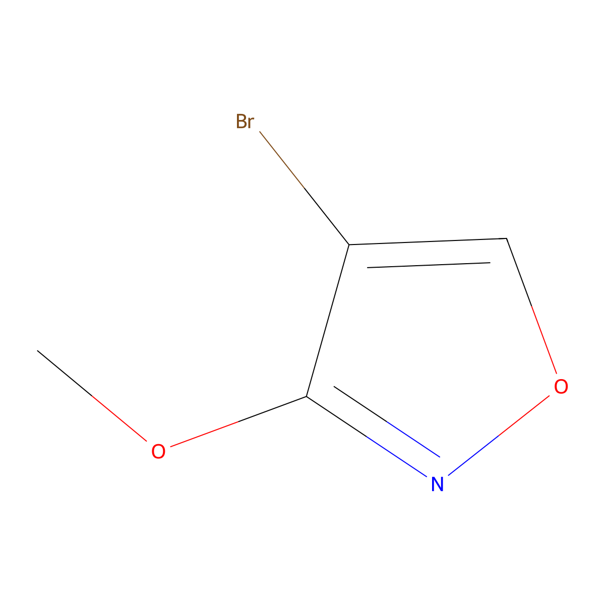 4-Bromo-3-methoxyisoxazole molecular structure, CAS 3031787-84-2