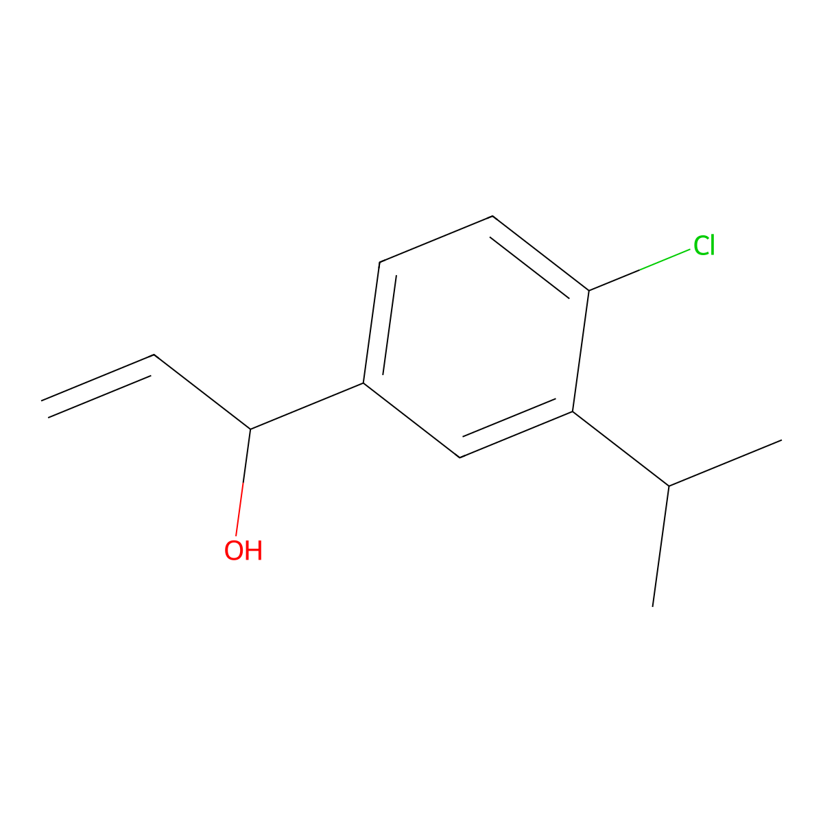 1-(4-Chloro-3-isopropylphenyl)prop-2-en-1-ol molecular structure, CAS 3031788-14-1