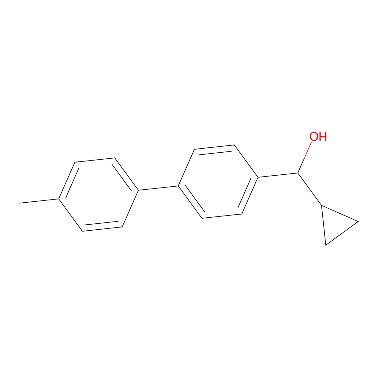 Cyclopropyl(4'-methyl-[1,1'-biphenyl]-4-yl)methanol molecular structure, CAS 3031788-50-5