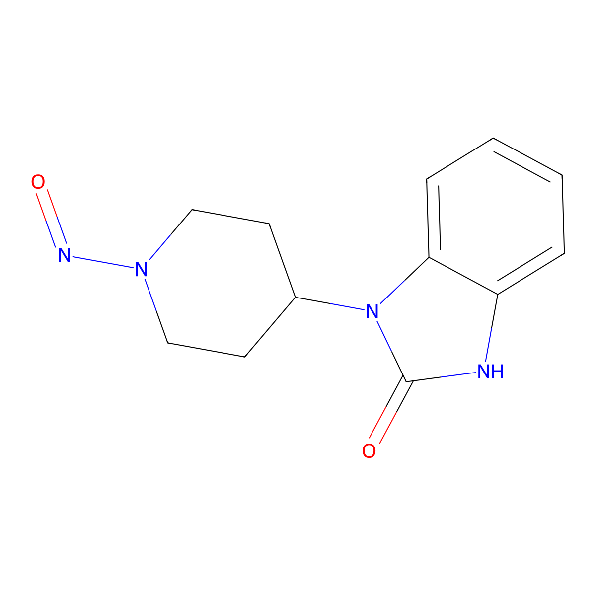 3-(1-nitrosopiperidin-4-yl)-1H-benzimidazol-2-one molecular structure, CAS 3031791-88-2