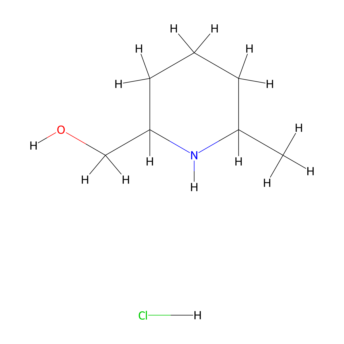 (6-Methylpiperidin-2-YL)methanol hydrochloride molecular structure, CAS 3031799-67-1