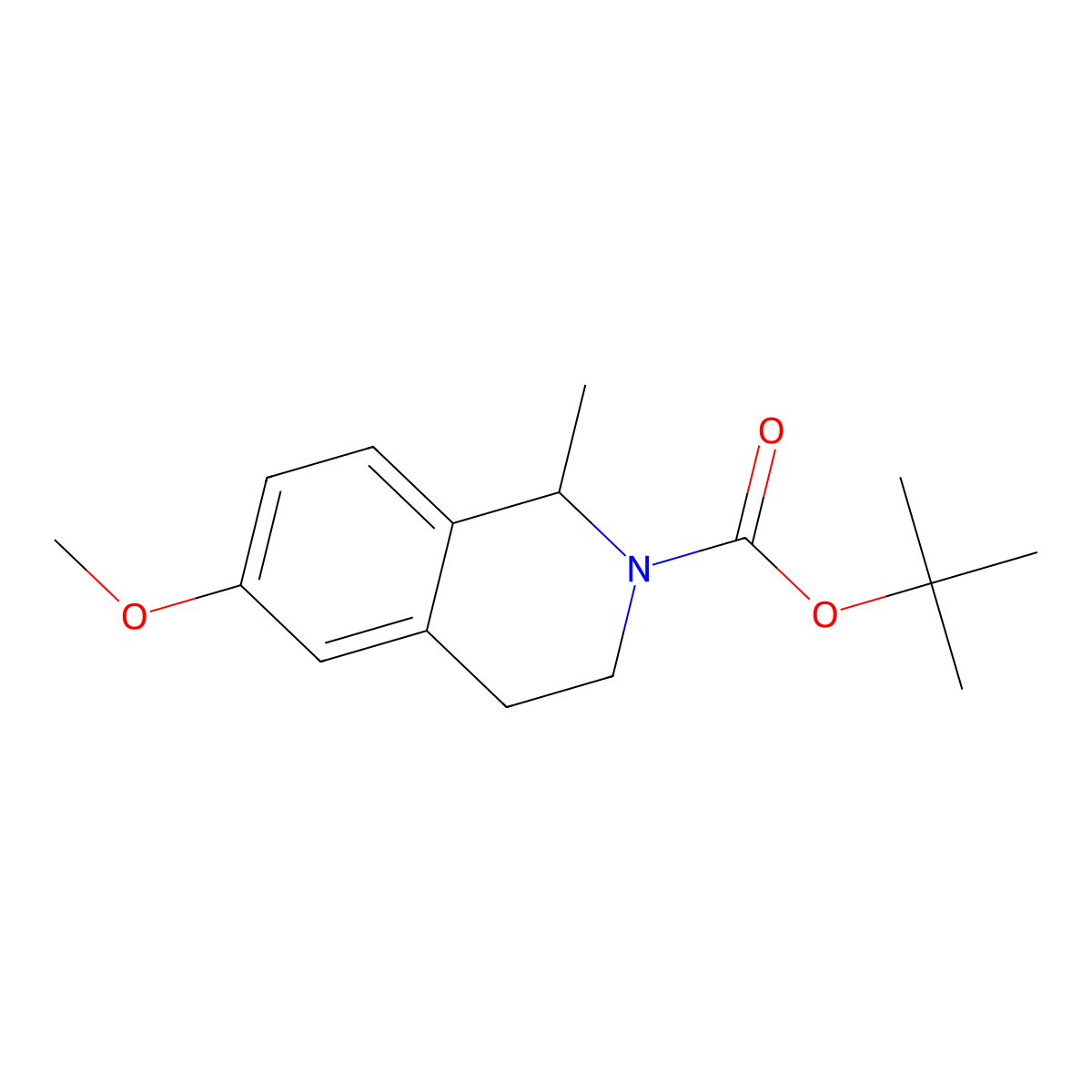 2-Boc-6-methoxy-1-methyl-1,2,3,4-tetrahydroisoquinoline molecular structure, CAS 3031805-33-8
