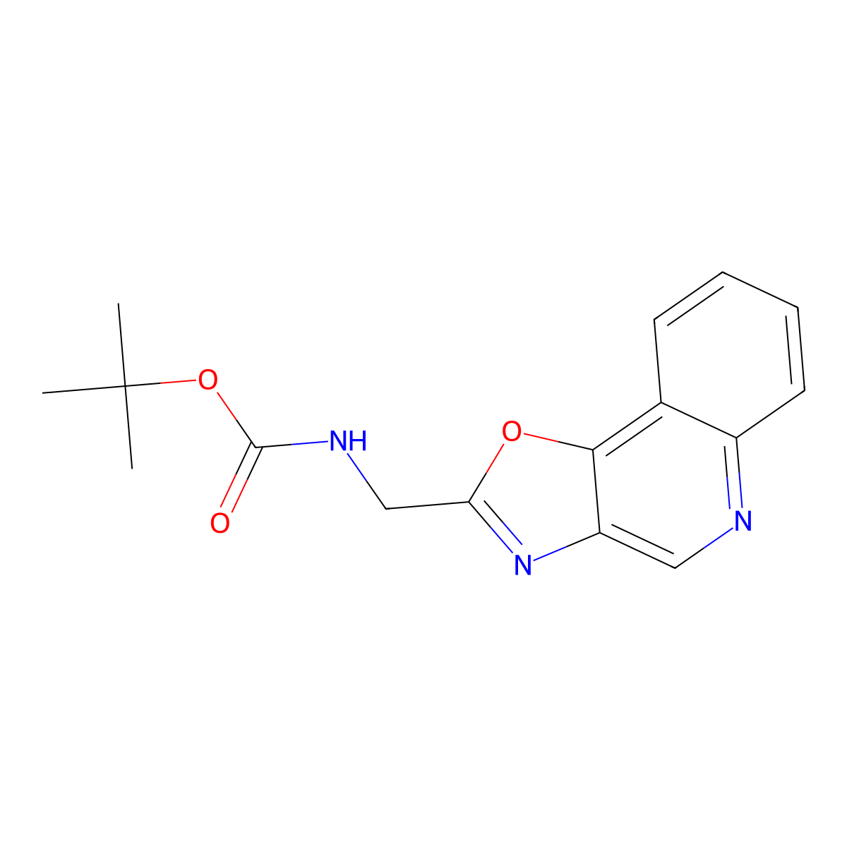 N-Boc-1-(oxazolo[4,5-c]quinolin-2-yl)methanamine molecular structure, CAS 3031805-42-9