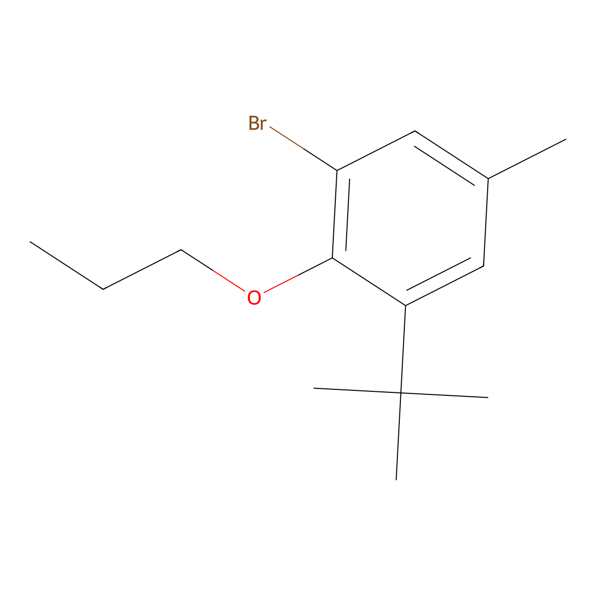 1-Bromo-3-(tert-butyl)-5-methyl-2-propoxybenzene molecular structure, CAS 3031808-48-4