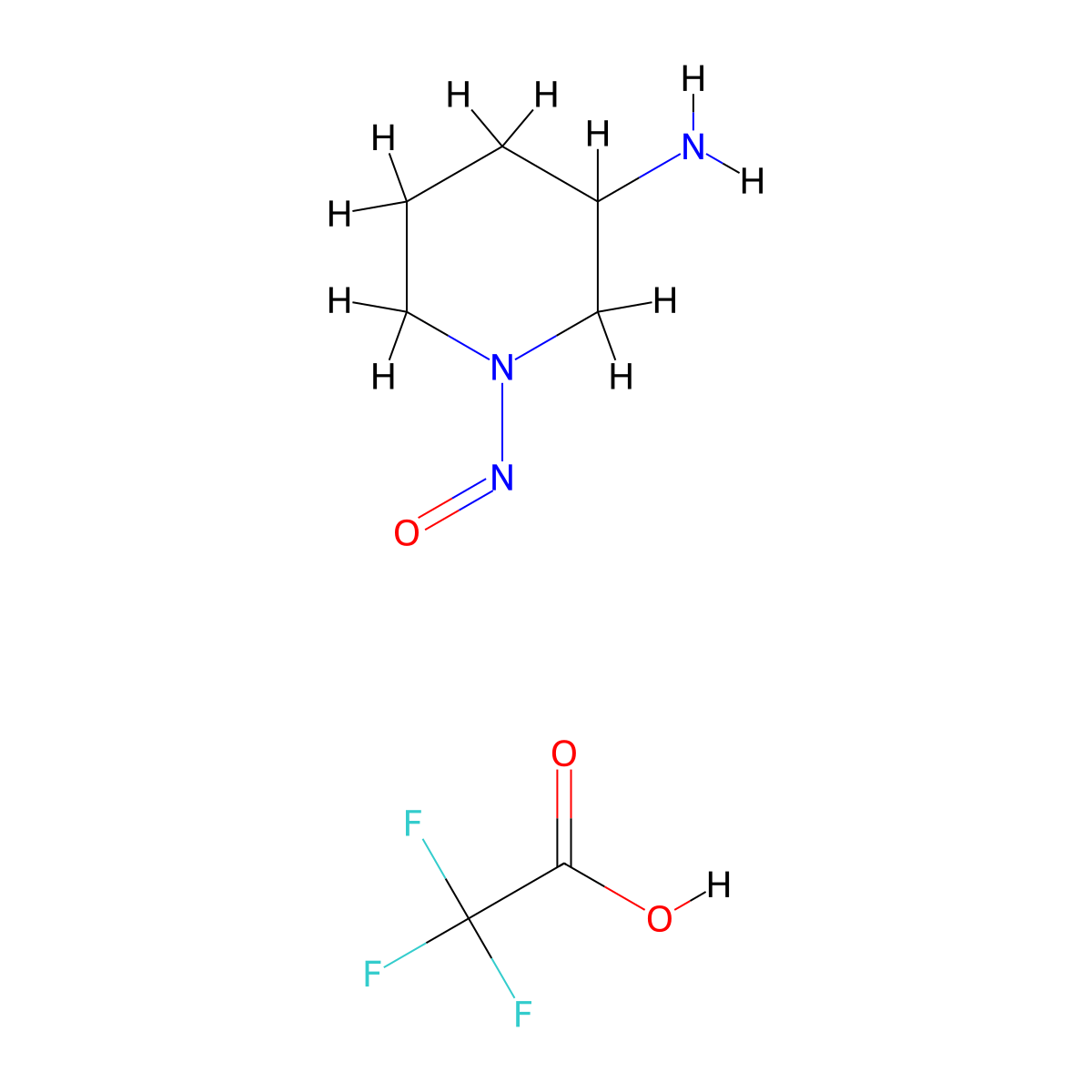 1-Nitrosopiperidin-3-amine Trifluoroacetic Acid molecular structure, CAS 3031809-01-2