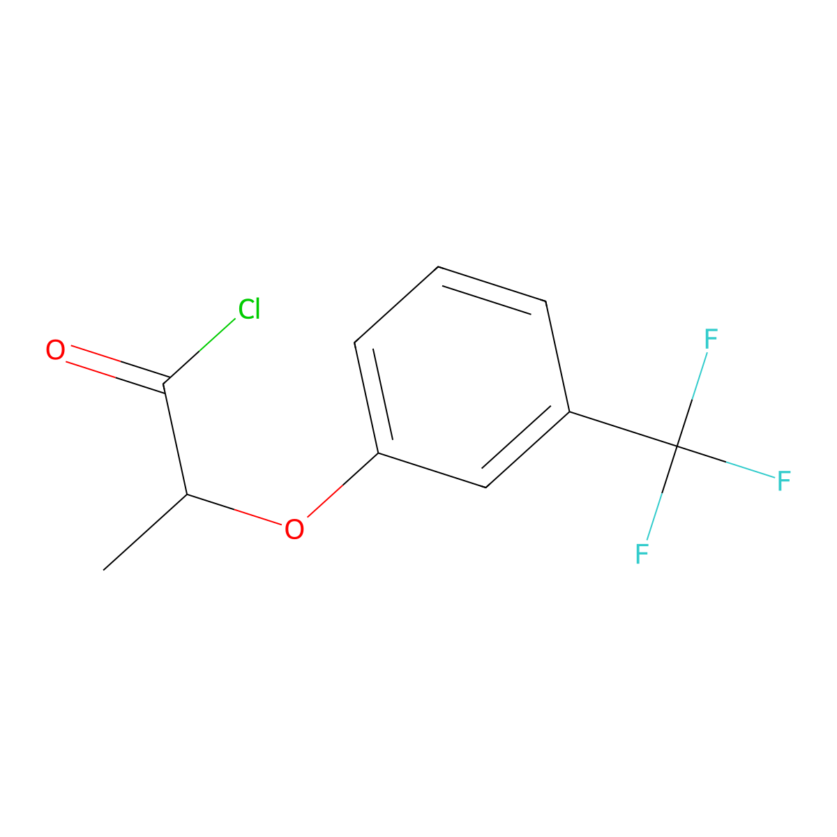 2-[3-(Trifluoromethyl)phenoxy]propanoyl chloride molecular structure, CAS 303181-61-5