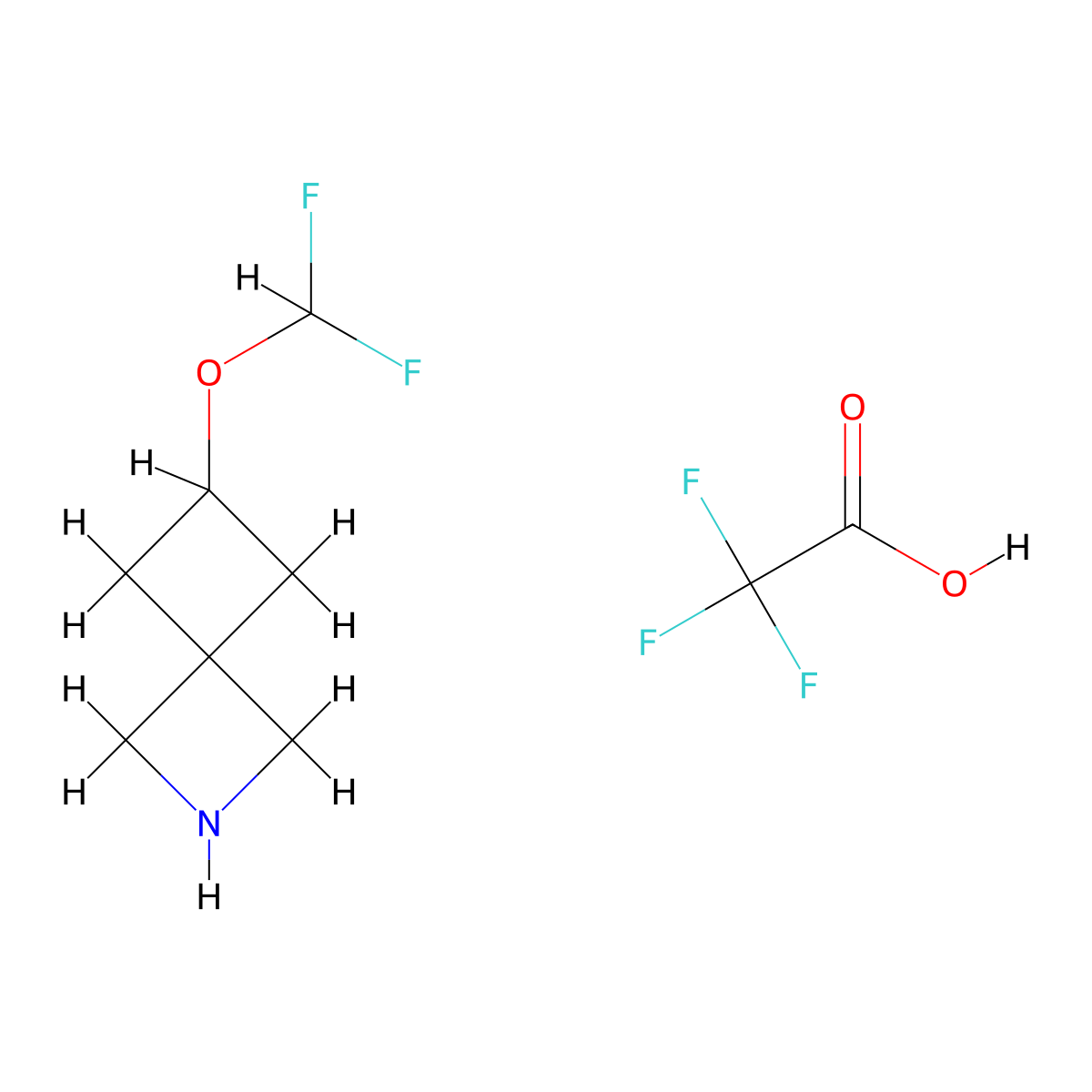 6-(Difluoromethoxy)-2-azaspiro[3.3]heptane 2,2,2-trifluoroacetate molecular structure, CAS 3031812-54-8