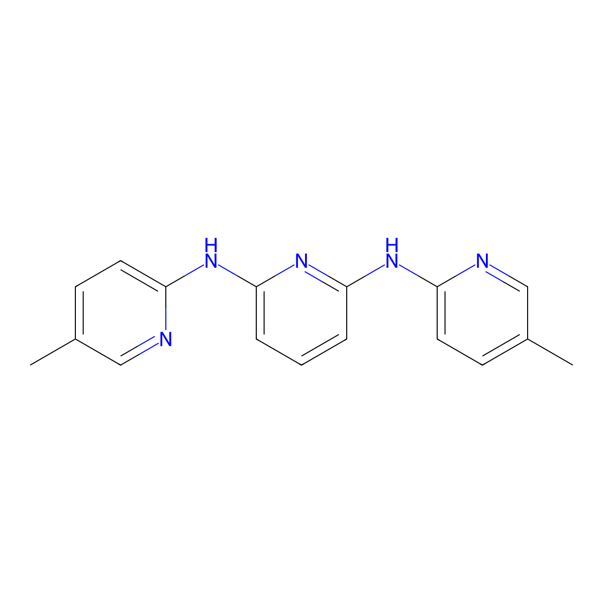 N2,N6-Bis(5-methylpyridin-2-YL)pyridine-2,6-diamine molecular structure, CAS 3031812-90-2