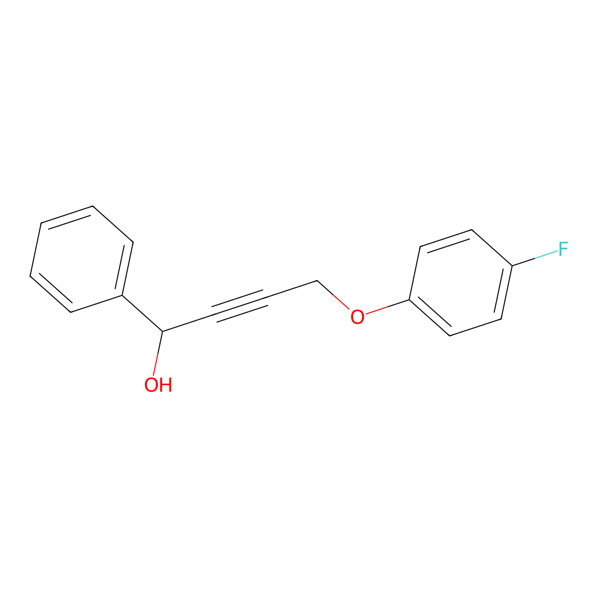 4-(4-Fluorophenoxy)-1-phenylbut-2-yn-1-ol molecular structure, CAS 3031812-91-3