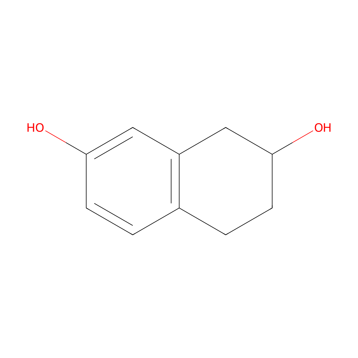 1,2,3,4-Tetrahydro-2,7-naphthalenediol molecular structure, CAS 303185-87-7