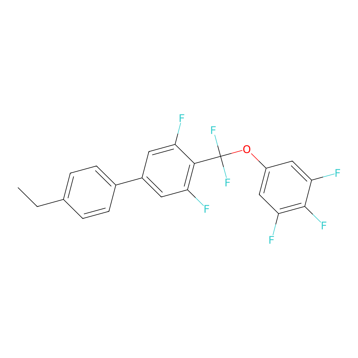 4-[Difluoro(3,4,5-trifluorophenoxy)methyl]-4'-ethyl-3,5-difluoro-1,1'-biphenyl molecular structure, CAS 303186-19-8