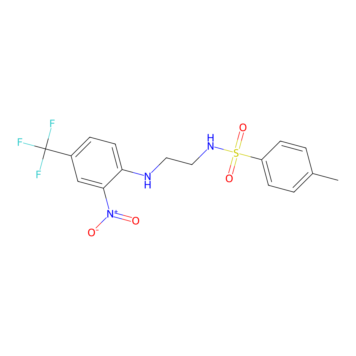 4-methyl-N-{2-[2-nitro-4-(trifluoromethyl)anilino]ethyl}benzenesulfonamide molecular structure, CAS 303187-98-6
