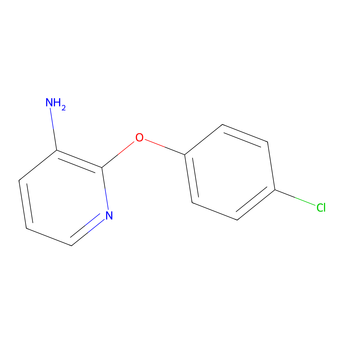 2-(4-Chlorophenoxy)pyridin-3-amine molecular structure, CAS 303188-13-8