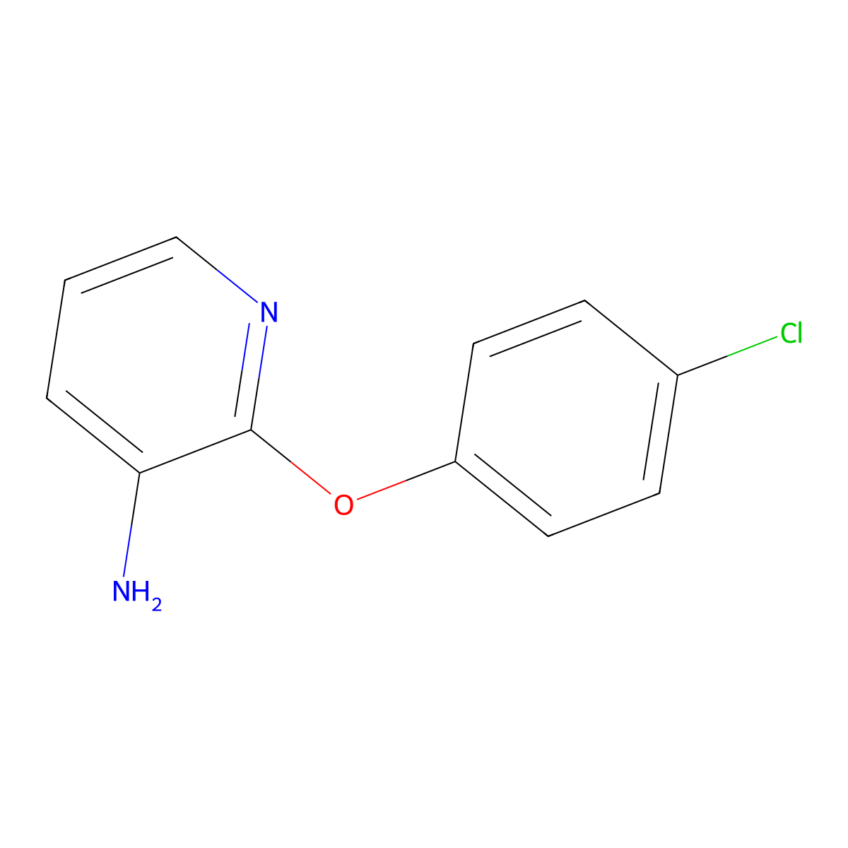 2-(4-Chlorophenoxy)pyridin-3-amine molecular structure, CAS 303188-13-8